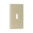 Toggle Wallplate, Ivory, Toggle Cutout, Thermoset, Single- Gang, Mid-Size, 2034V