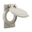 Nylon Receptacle Cover, Weatherproof, Self-Closing Application, Gray, Wet/Damp Locations, 20416N