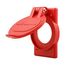 Nylon Receptacle Cover, Weatherproof, Self-Closing Application, Red, Wet/Damp Locations, 20446N