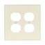Duplex Receptacle Wallplate, Lt. Almond, Duplex Receptacle Cutout, Thermoset, 2- Gang, Mid-Size, 2050LA