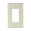 Decorator / Gfci Wallplate, Almond, Decorator Cutout, Thermoset, Single- Gang, Mid-Size, Ed Box, 2051A-BOX