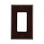 Decorator / Gfci Wallplate, Brown, Decorator Cutout, Thermoset, Single- Gang, Mid-Size, Ed Box, 2051B-BOX