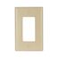 Decorator / Gfci Wallplate, Ivory, Decorator Cutout, Thermoset, Single- Gang, Mid-Size, 2051V