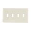 Toggle Wallplate, Lt. Almond, Toggle Cutout, Thermoset, Four- Gang, Mid-Size, 2054LA