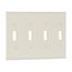 Toggle Wallplate, Lt. Almond, Toggle Cutout, Thermoset, Four- Gang, Mid-Size, 2054LA