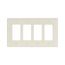 Decorator / Gfci Wallplate, Lt. Almond, Decorator Cutout, Thermoset, 4- Gang, Mid-Size, Ed Box, 2064LA-BOX