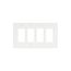 Decorator / Gfci Wallplate, White, Decorator Cutout, Thermoset, 4- Gang, Mid-Size, Ed Box, 2064W-BOX