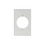 Power Outlet And Locking Wallplate, White, 2.15" Hole Cutout, Thermoset, Single-Gang, Mid-Size, 2068W-BOX