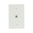 Wallplate With Connector W/1 F Type Coax Adap Thermo Mid Wh, 2072W