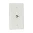 Wallplate With Connector W/1 F Type Coax Adap Thermo Mid Wh, 2072W