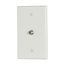 Wallplate With Connector W/1 F Type Coax Adap Thermo Mid Wh, 2072W