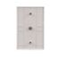 Wallplate With Connector W/1 F Type Coax Adap Thermo Mid Wh, 2072W