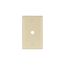 Telephone And Coaxial Wallplate, Ivory, 0.375" Hole Cutout, Thermoset, Single-Gang, 2128V-BOX