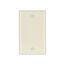 Standard Size Blank Wallplate, Almond, Blank, Thermoset, 1, Standard, 2129A