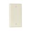 Standard Size Blank Wallplate, Almond, Blank, Thermoset, 1, Standard, 2129A