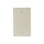 Blank Wallplate, Lt. Almond, Blank Cutout, Thermoset, Single- Gang, Standard, 2129LA