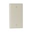 Blank Wallplate, Lt. Almond, Blank Cutout, Thermoset, Single- Gang, Standard, 2129LA