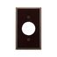 Single Receptacle Wallplate, Brown, 1.406" Hole Cutout, Thermoset, Single-Gang, 2131B-BOX
