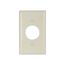 Single Receptacle Wallplate, Lt. Almond, 1.406" Hole Cutout, Thermoset, Single- Gang, 2131LA
