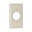 Single Receptacle Wallplate, Lt. Almond, 1.406" Hole Cutout, Thermoset, Single- Gang, 2131LA
