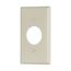 Single Receptacle Wallplate, Lt. Almond, 1.406" Hole Cutout, Thermoset, Single- Gang, 2131LA