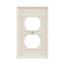Duplex Receptacle Wallplate, Lt. Almond, Duplex Receptacle Cutout, Thermoset, Single-Gang, 2132LA-BOX