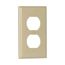 Duplex Receptacle Wallplate, Ivory, Duplex Receptacle Cutout, Thermoset, Single- Gang, Standard, 2132V