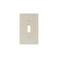 Toggle Wallplate, Lt. Almond, Toggle Cutout, Thermoset, Single- Gang, Standard, Ed Box, 2134LA-BOX