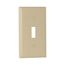 Toggle Wallplate, Ivory, Toggle Cutout, Thermoset, Single- Gang, Standard, 2134V