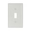 Toggle Wallplate, White, Toggle Cutout, Thermoset, Single- Gang, Standard, 2134W