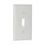 Toggle Wallplate, White, Toggle Cutout, Thermoset, Single- Gang, Standard, 2134W