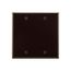 Blank Wallplate, Brown, Blank Cutout, Thermoset, Two- Gang, Standard, Ed Box, 2137B-BOX