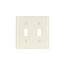 Standard Size Toggle Switch Wallplate, Almond, Toggle, Thermoset, 2, Standard, 2139A-BOX