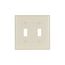Toggle Wallplate, Lt. Almond, Toggle Cutout, Thermoset, Two- Gang, Standard, Ed Box, 2139LA-BOX