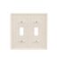 Toggle Wallplate, Lt. Almond, Toggle Cutout, Thermoset, Two- Gang, Standard, Ed Box, 2139LA-BOX
