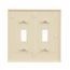 Toggle Wallplate, Ivory, Toggle Cutout, Thermoset, Two- Gang, Standard, 2139V