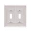Toggle Wallplate, White, Toggle Cutout, Thermoset, Two- Gang, Standard, 2139W