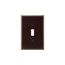 Toggle Wallplate, Brown, Toggle Cutout, Thermoset, Single- Gang, Oversize, Ed Box, 2144B-BOX