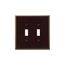 Toggle Wallplate, Brown, Toggle Cutout, Thermoset, Two- Gang, Oversize, Ed Box, 2149B-BOX