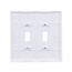 Toggle Wallplate, White, Toggle Cutout, Thermoset, Two- Gang, Oversize, Ed Box, 2149W-BOX