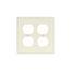 Standard Size Duplex Receptacle Wallplate, Almond, Power Outlet, Thermoset, 2, Standard, 2150A-BOX