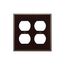 Duplex Receptacle Wallplate, Brown, Duplex Receptacle Cutout, Thermoset, 2- Gang, Standard, 2150B-BOX