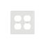 Standard Size Duplex Receptacle Wallplate, White, Power Outlet, Thermoset, 2, Standard, 2150W-BOX