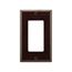 Decorator / Gfci Wallplate, Brown, Decorator Cutout, Thermoset, Single- Gang, Standard, Ed Box, 2151B-BOX