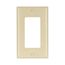 Decorator / Gfci Wallplate, Ivory, Decorator Cutout, Thermoset, Single- Gang, Standard, Ed Box, 2151V-BOX