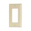 Decorator / Gfci Wallplate, Ivory, Decorator Cutout, Thermoset, Single- Gang, Standard, Ed Box, 2151V-BOX