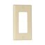 Decorator / Gfci Wallplate, Ivory, Decorator Cutout, Thermoset, Single- Gang, Standard, Ed Box, 2151V-BOX