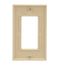 Decorator / Gfci Wallplate, Ivory, Decorator Cutout, Thermoset, Single- Gang, Standard, 2151V