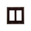 Decorator / Gfci Wallplate, Brown, Decorator Cutout, Thermoset, 2- Gang, Standard, Ed Box, 2152B-BOX