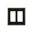 Decorator / Gfci Wallplate, Black, Decorator Cutout, Thermoset, 2- Gang, Standard, Ed Box, 2152BK-BOX